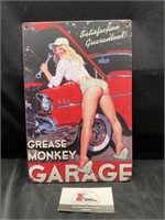 Grease Monkey Garage Metal Sign