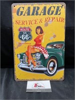 Garage Service Repair Metal Sign