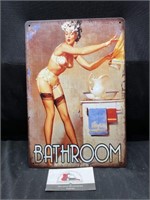 Bathroom Metal Sign