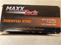 Max Tech 7.62x39 FMJ 122 gr 40 rnds