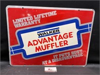 Double Sided Metal Walker Advantage Muffler Sign