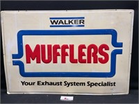 Metal Walker Mufflers Sign