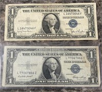 2 1935 $1 silver certificates