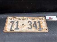 Vintage 1947 commercial Iowa license plate