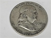 1952 D Franklin Half Dollar Silver Coin