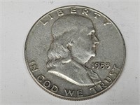 1953 D Franklin Half Dollar Silver Coin