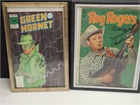 Roy Rogers and Green Hornet Auto Comics - No COA