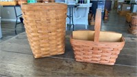 Longaberger trash basket with protector, spring