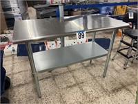 48" X 24" SS TABLE W/UNDER SHELF