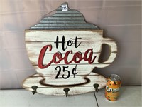 Hot Cocoa Sign from the Walls of the Diner