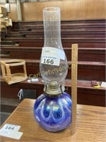 MT. ST. HELENS ASH BLOWN GLASS HURRICANE LAMP
