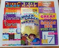 Assorted Puzzle Books, Large Print format x12