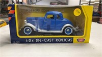1:24 scale die cast 1934 ford coupe