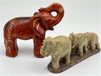 Stone Elephant Figurines