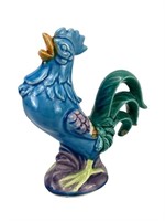 Vintage Ceramic Rooster Blue and Green