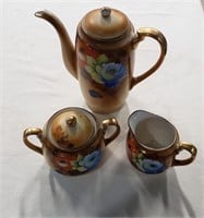 Vintage 3 Pc. Hand Painted Tea Set