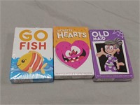 Old Maid, Go Fish & Monster Hearts Card Games NIP