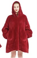 YOUCO OVERSIZED PLUSH BLANKET HOODIE(RED) SEALED