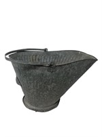Large galvanized steel coal ash scuttle bucket