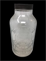 Large antique Horlick’s Malted milk jar with lid