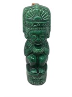 Kahlua Aztec liquor decanter green bottle