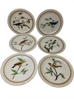 Vintage Blue Ridge pottery painted bird plates