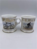 Bicycle Porcelain Occupational Shaving Mugs