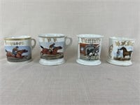 Equestrian Porcelain Occupational Shaving Mugs