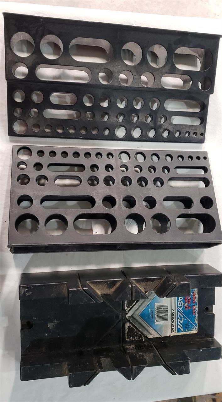 2 Tool Organizers and A Plastic Miter Box
