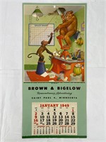 Vtg BROWN & BIGELOW 1949 Advertising Calendar