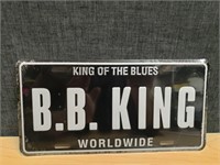 B.B. King Worldwide Metal Display License Plate