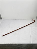 Antique Walnut w/ Sterling Medallion Swagger Stick