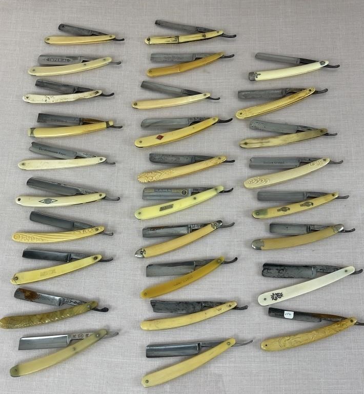 Collection of Antique Straight Razors