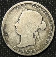 1883 Canada 25 Cents 92.5% Silver