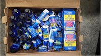 Box of misc aquarium chemicals