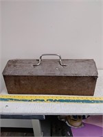 Metal toolbox with a sorted tools