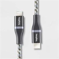 6' Lightning to USB-C Braided Cable - Heyday™ Blac