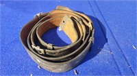 Set of three leather horse straps