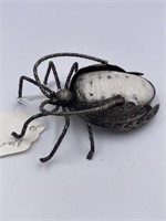 Antique Sterling Beetle Brooch