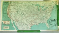 1983 Southern pacific cotten belt/US map