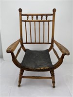 Antique Primitive Stick & Ball Childs Chair
