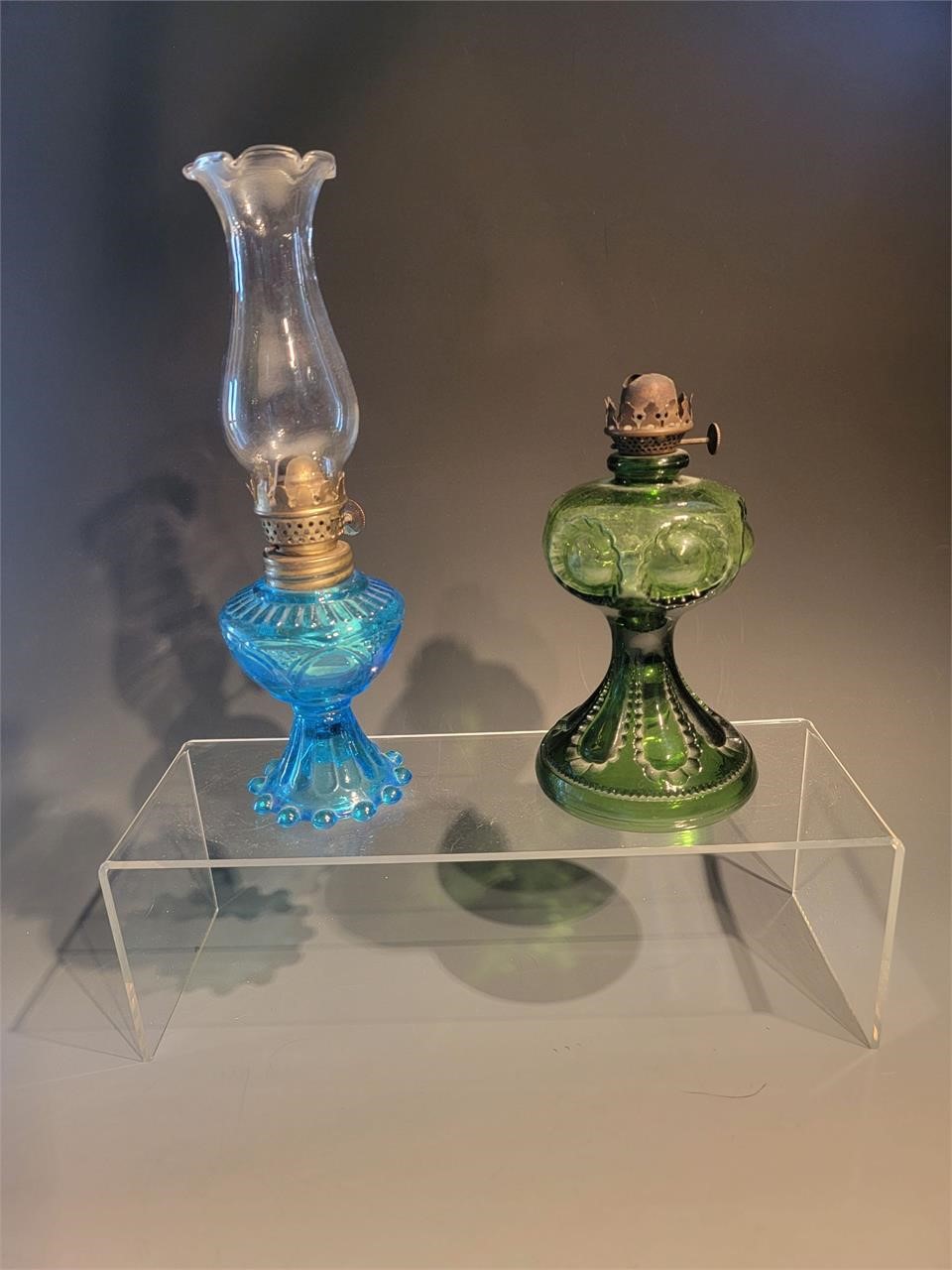 Set of two misc oil lamps