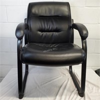 Comfortable Black Leather office chair  - QF