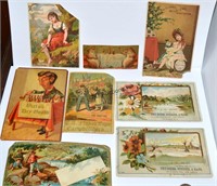 8 Antique Trade Cards Ontario U.S. France 1880s