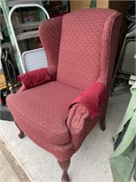 Vintage Upholstered Wing Back Chair very nice cond