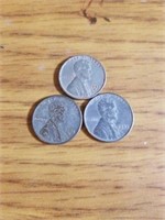 Three 1943 steel pennies Philadelphia Denver