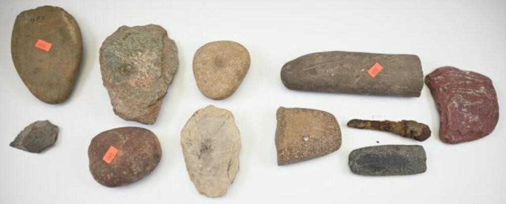 Qty of Native American stones to include banner