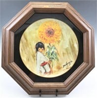 “Sunflower Boy” De Grazia commemorative plate