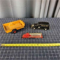 C3 3Pc Tyco HO train Plastic wagon Pnl truck bank