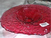 19" Decorative Red Bowl